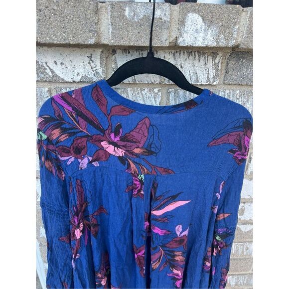 Free People Tunic Long Sleeve Floral Top Woman’s Size Small - Picture 13 of 13